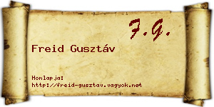 Freid Gusztáv névjegykártya