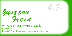 gusztav freid business card